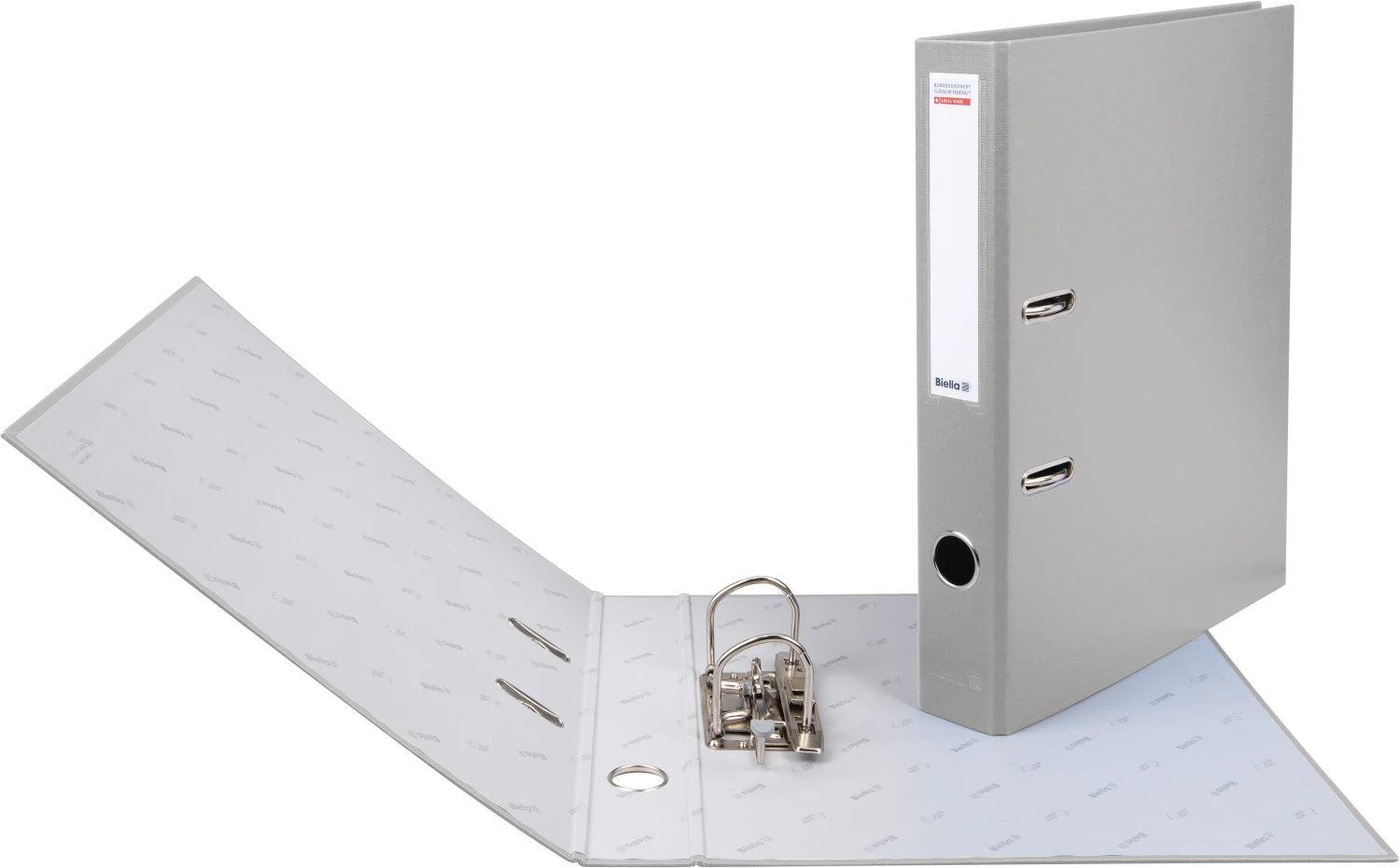 Biella Bundesordner mit 4 cm Rückenbreite, grau