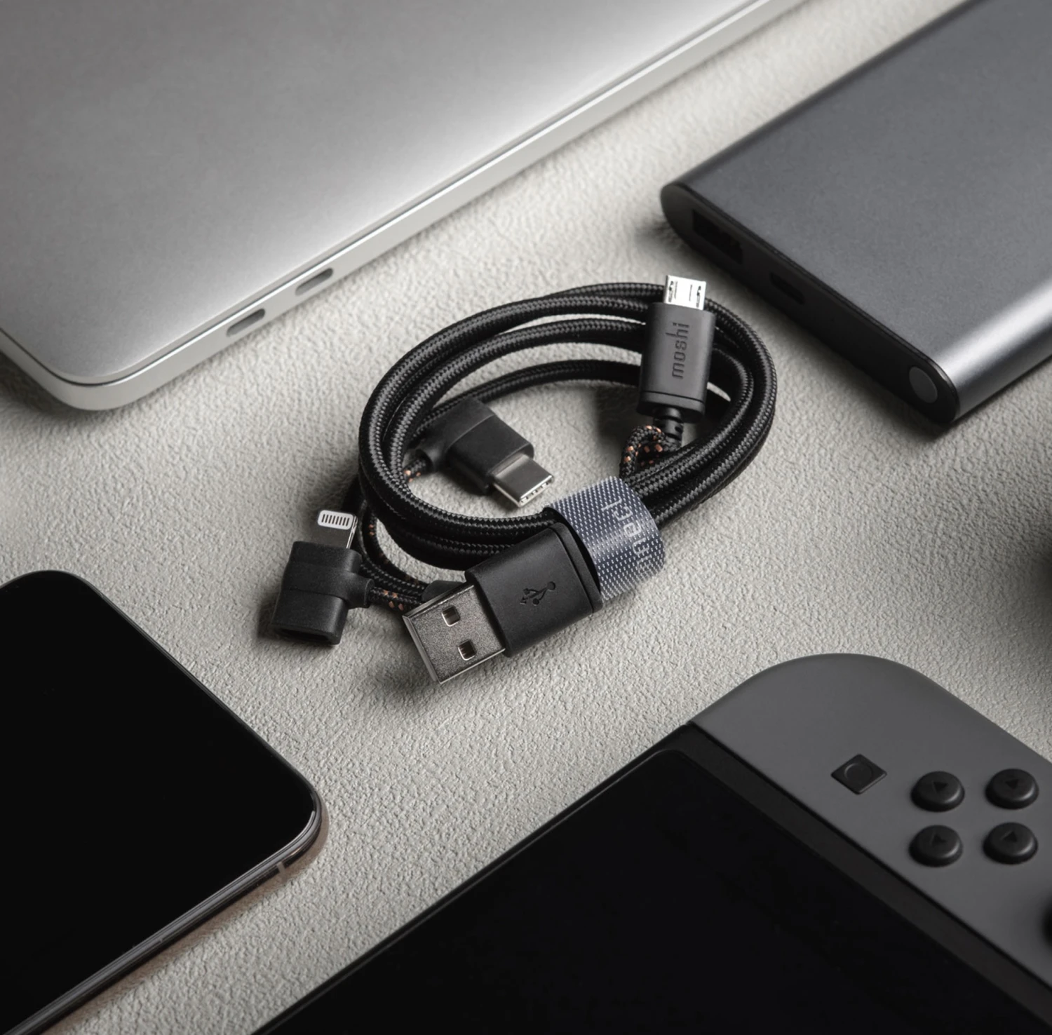 Moshi USB vers Lightning, Micro-USB & USB-C Kabel 1 m