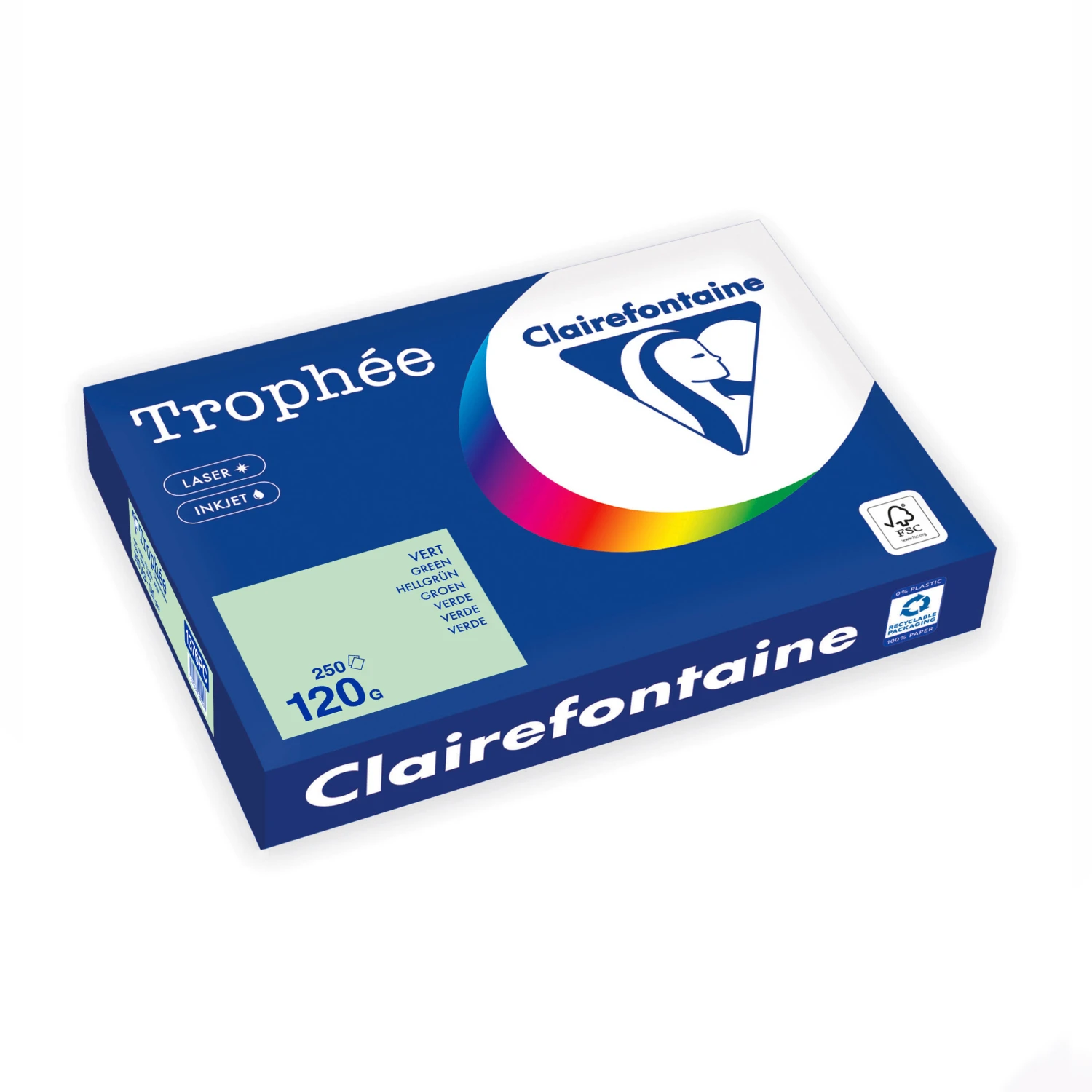 CLAIREFONTAINE Kopierpapier Trophée Pastell A3, 120 g/m², 250 Blatt