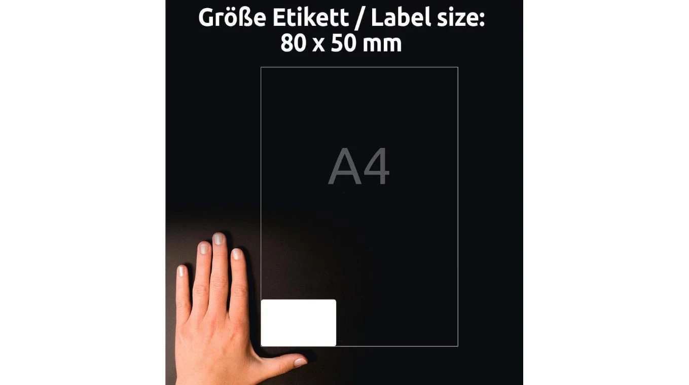 AVERY ZWECKFORM L4785-20 Namenetiketten, 80 x 50 mm, 20 Blatt