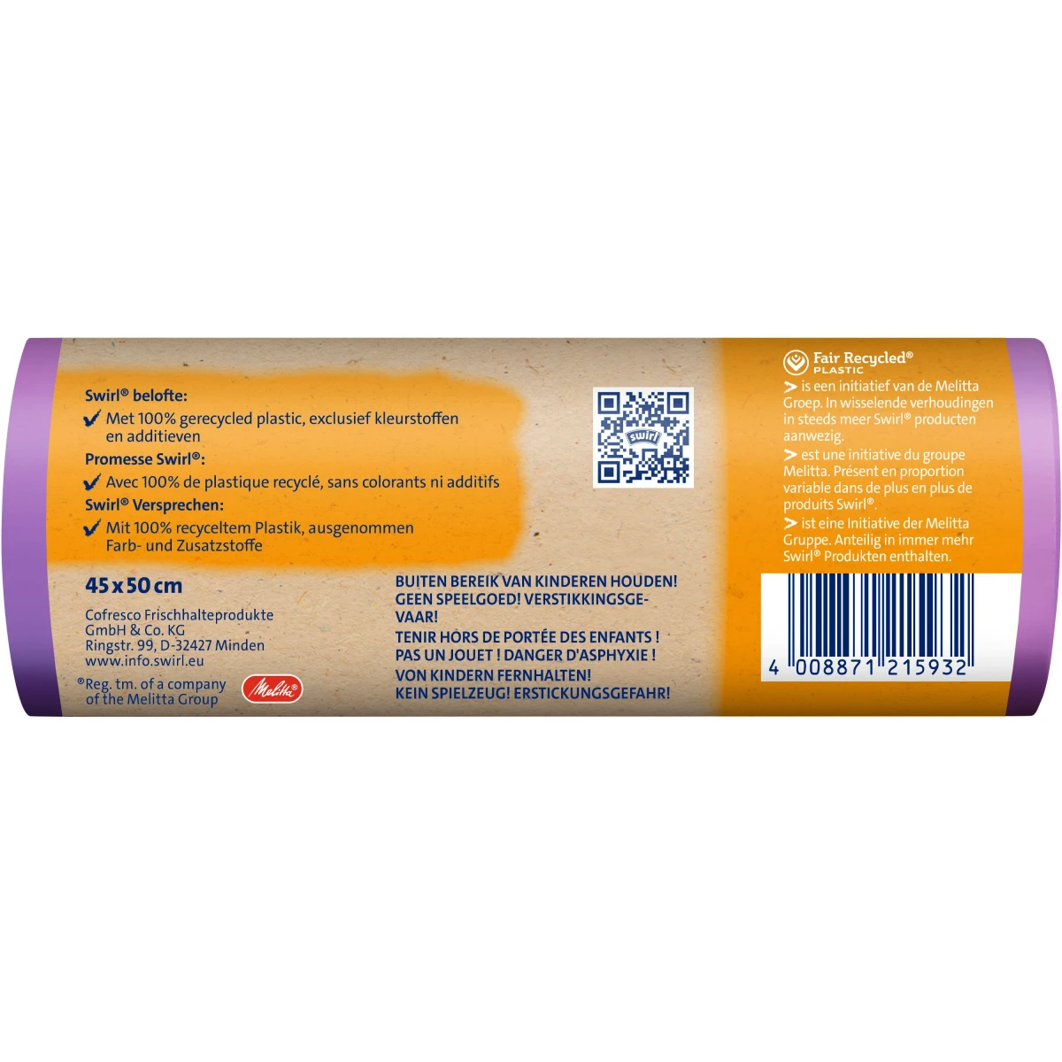 SWIRL Sacs poubelle parfumés 20 L, 12 pièces