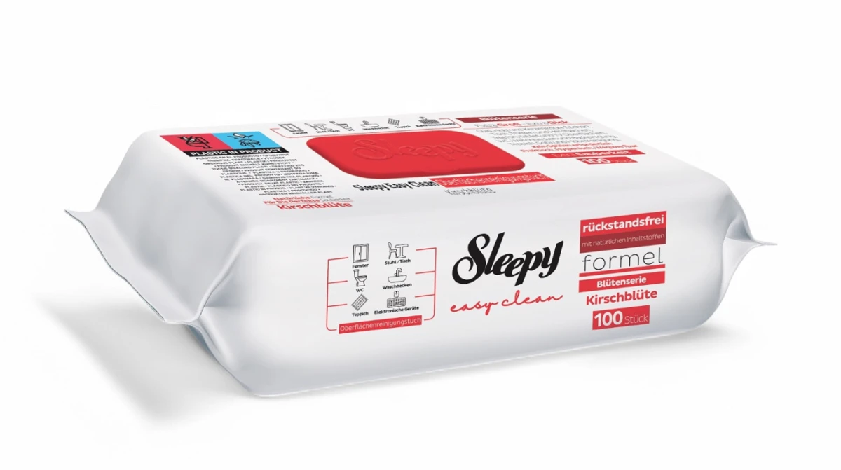 SLEEPY Lingettes nettoyantes pour surfaces Easy Clean 100 lingettes