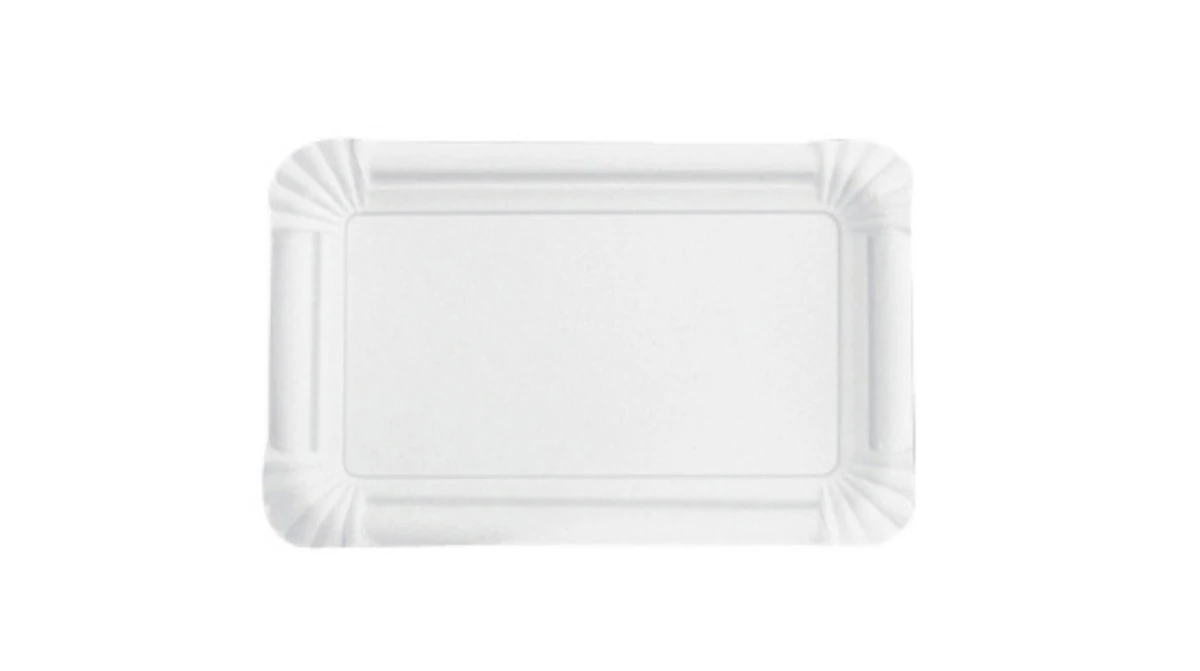 Assiettes jetables rectangulaires, 250 pièces