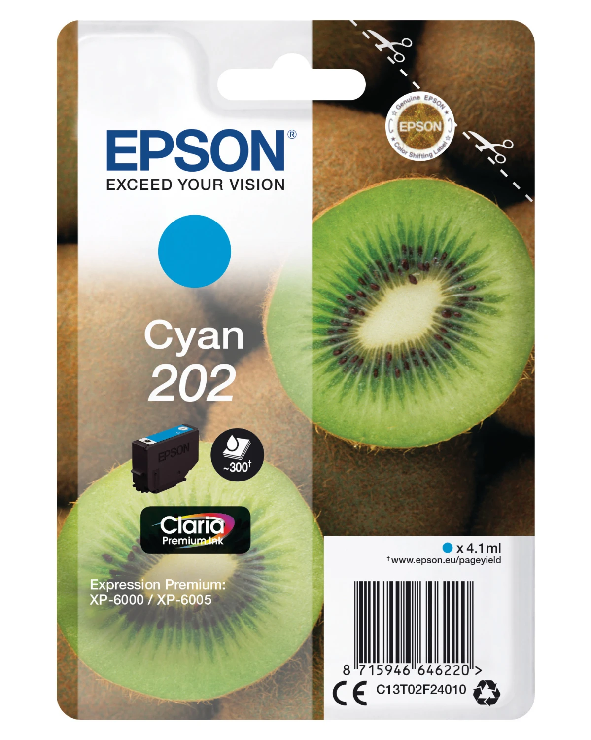 EPSON Tintenpatrone 202 cyan