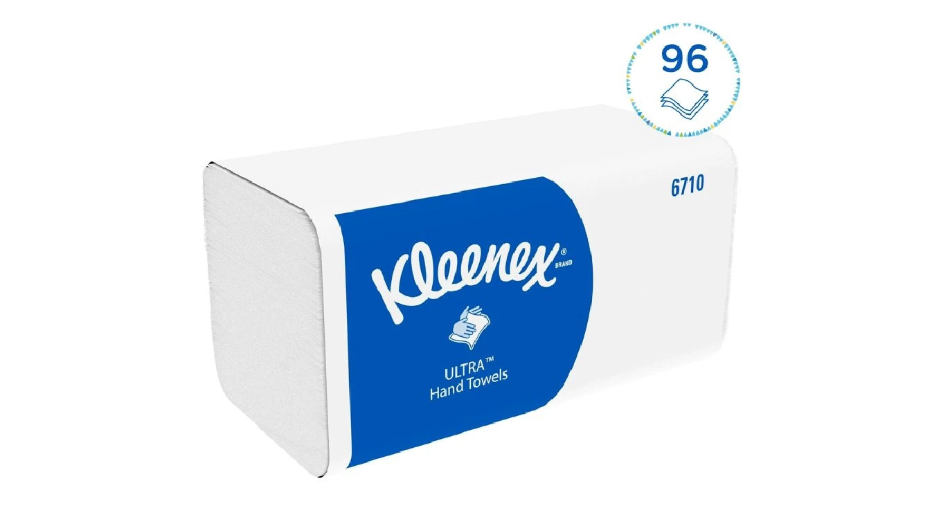 KLEENEX Essuie-mains en papier Ultra pliage V, 3 couches, blanc