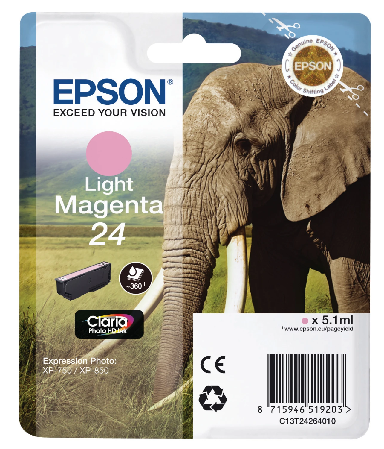 EPSON Tintenpatrone 24 light magenta