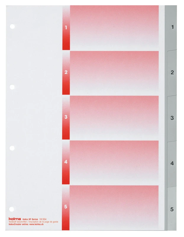 KOLMA Répertoire de chiffres KolmaFlex 1 - 5
