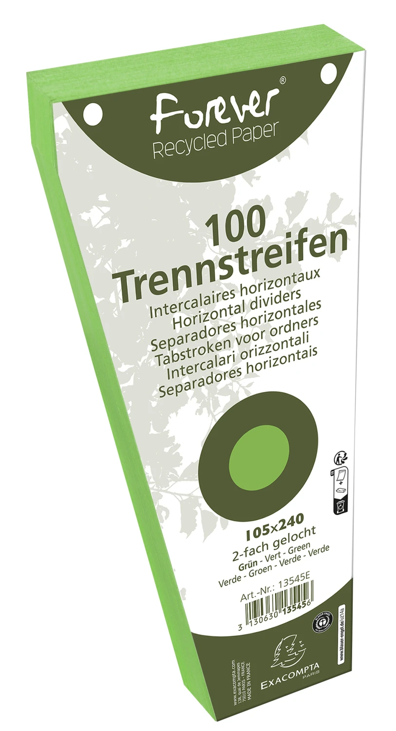 EXACOMPTA Trennstreifen trapezförmig, 100 Stück