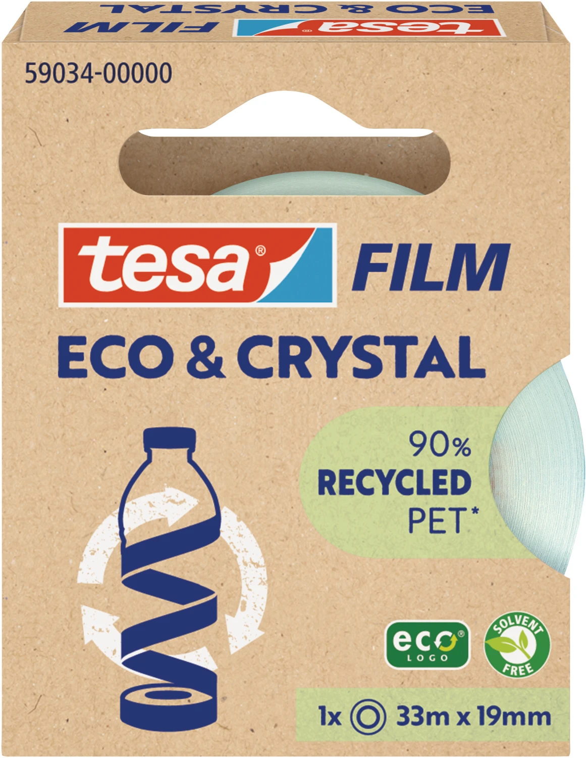 TESA Tesafilm Eco&Crystal Klebeband 33m x 19mm, 1 Stk.