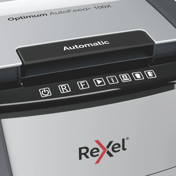 REXEL Aktenvernichter Optimum AF+ 100X, P-4, 34lt