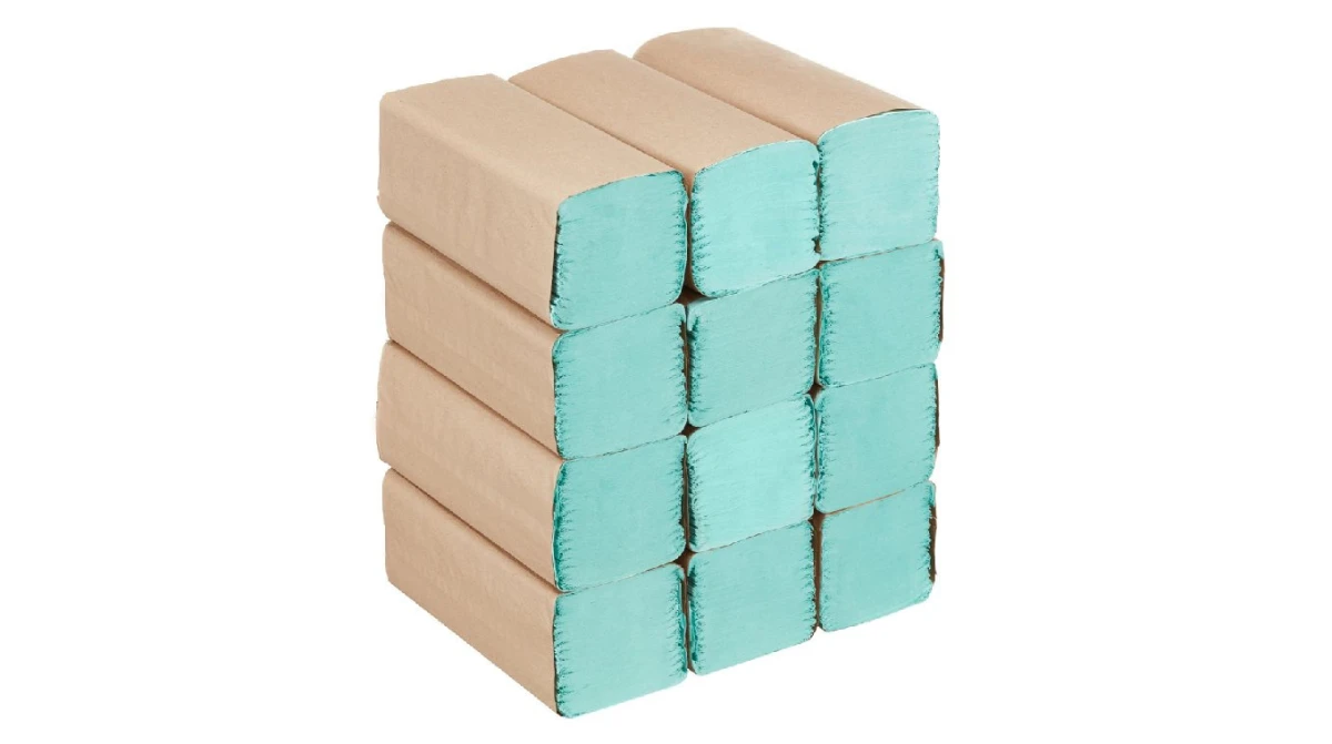 KIMBERLY-CLARK Essuie-mains en papier Hostess Natura pliage Z, 1 couche, vert