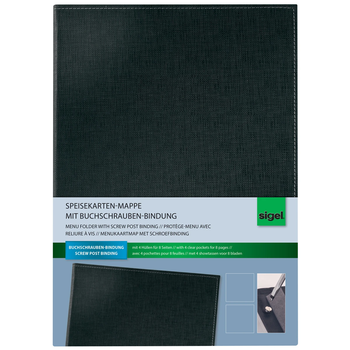 SIGEL Pochette pour menus A4