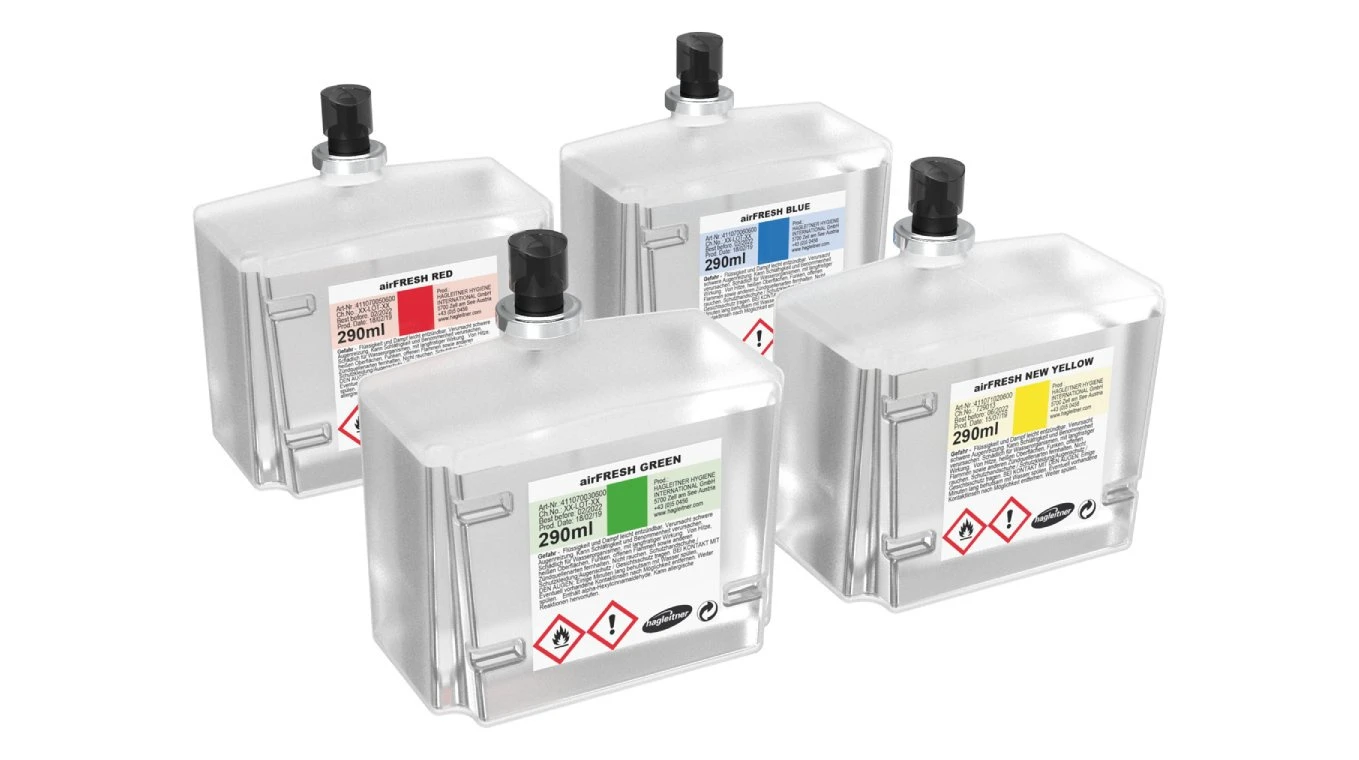 HAGLEITNER Parfum d'ambiance airFRESH fourSEASONS 290 ml, 4 x 2 pièces