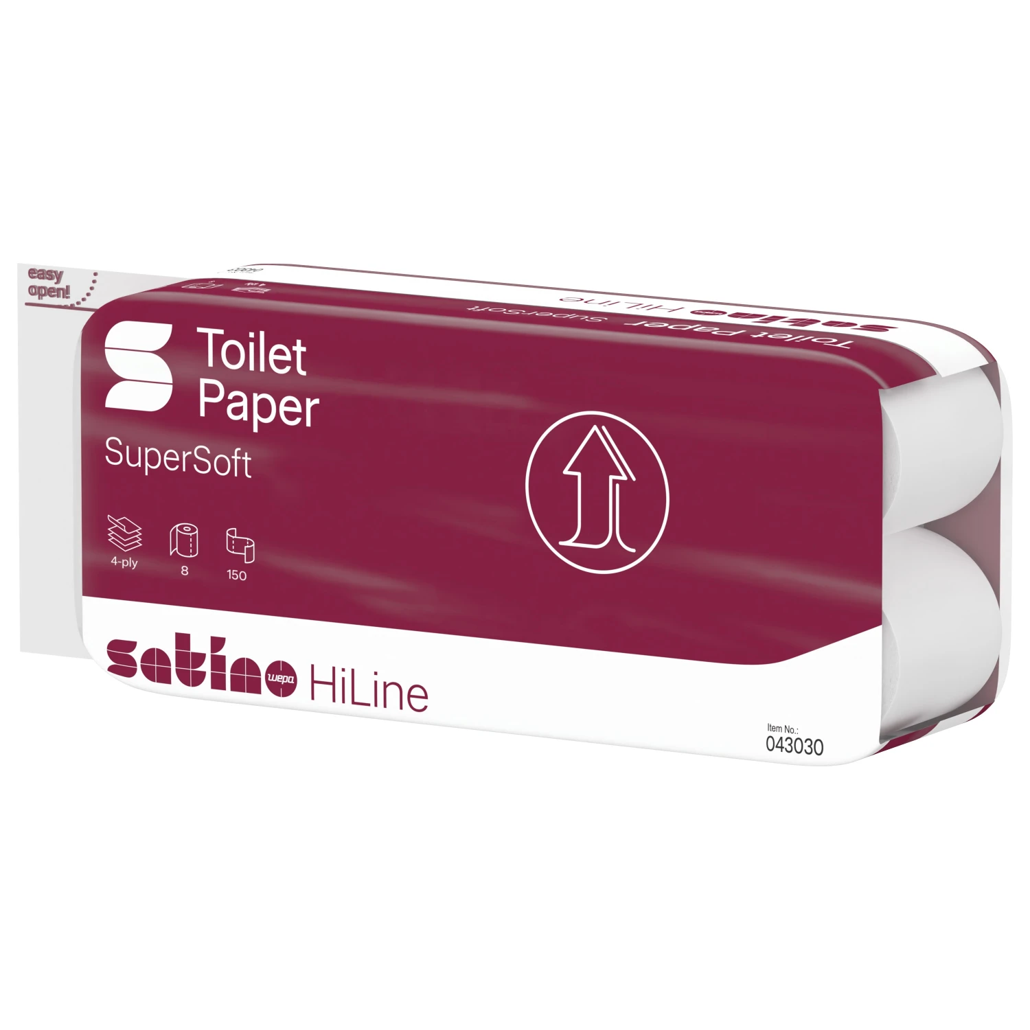 SATINO WC-Papier HiLine 4-lagig, 8 Rollen