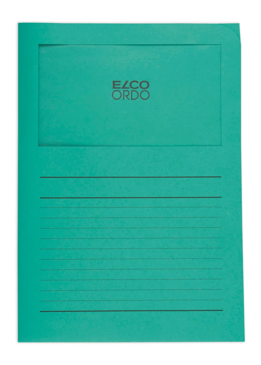 ELCO Ordo Classico avec lignes, vert émeraude, paquet de 100 pièces