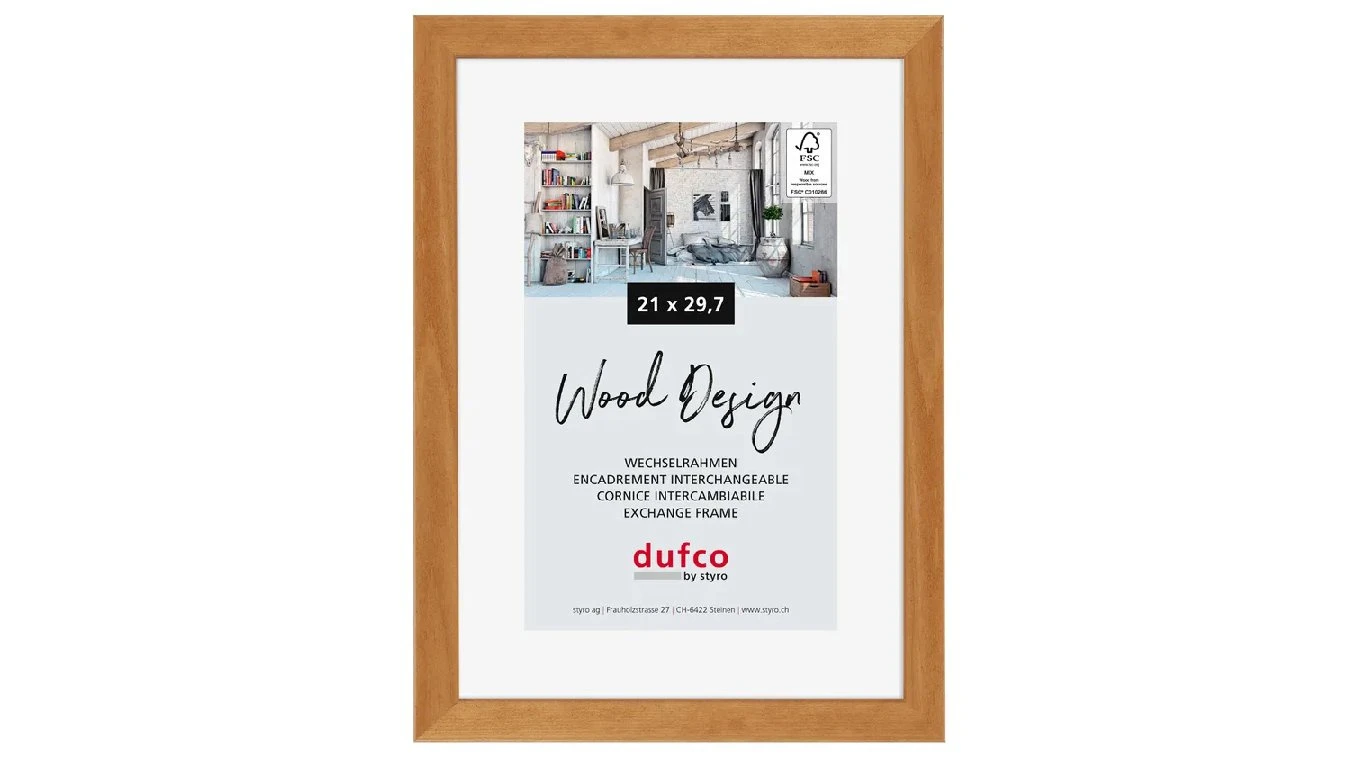 DUFCO "Toronto" Bilderrahmen Massivholz 21 x 29.7 cm (A4)