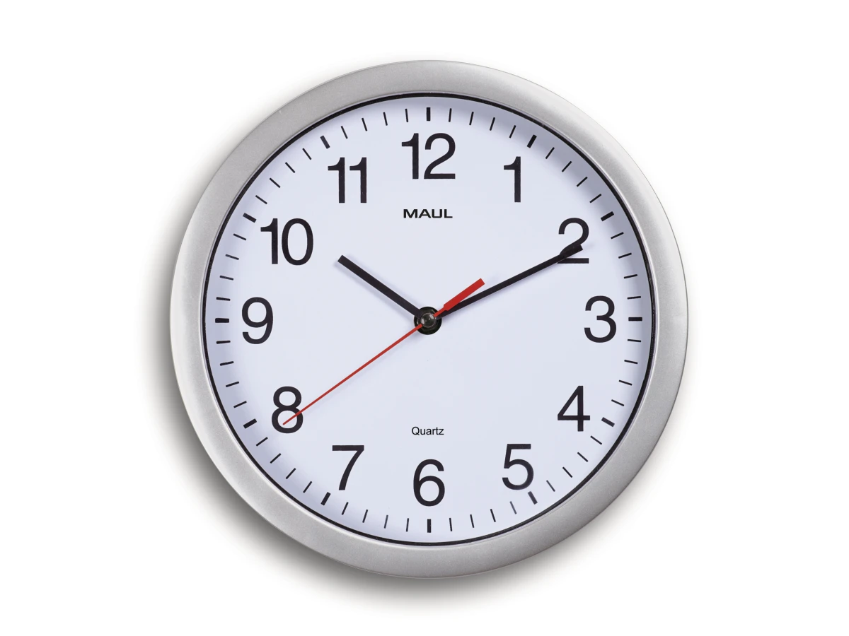 Horloge mur.MAULrun 25 argent