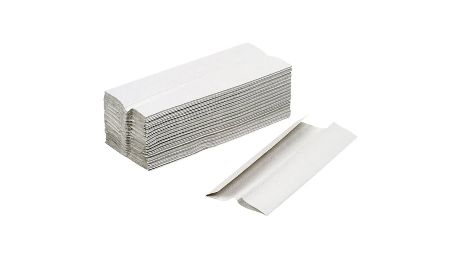 OECO-SWISS Essuie-mains en papier pliage C, 1 couche, blanchâtre
