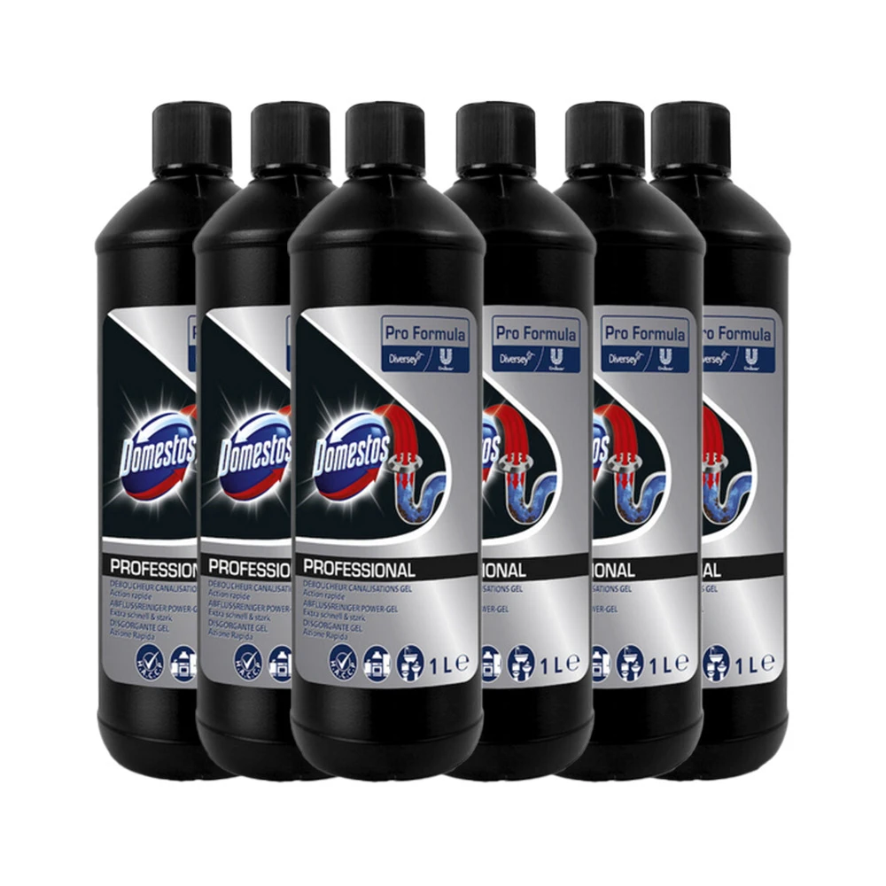 DOMESTOS Déboucheur Professional Power-Gel 6 x 1 L