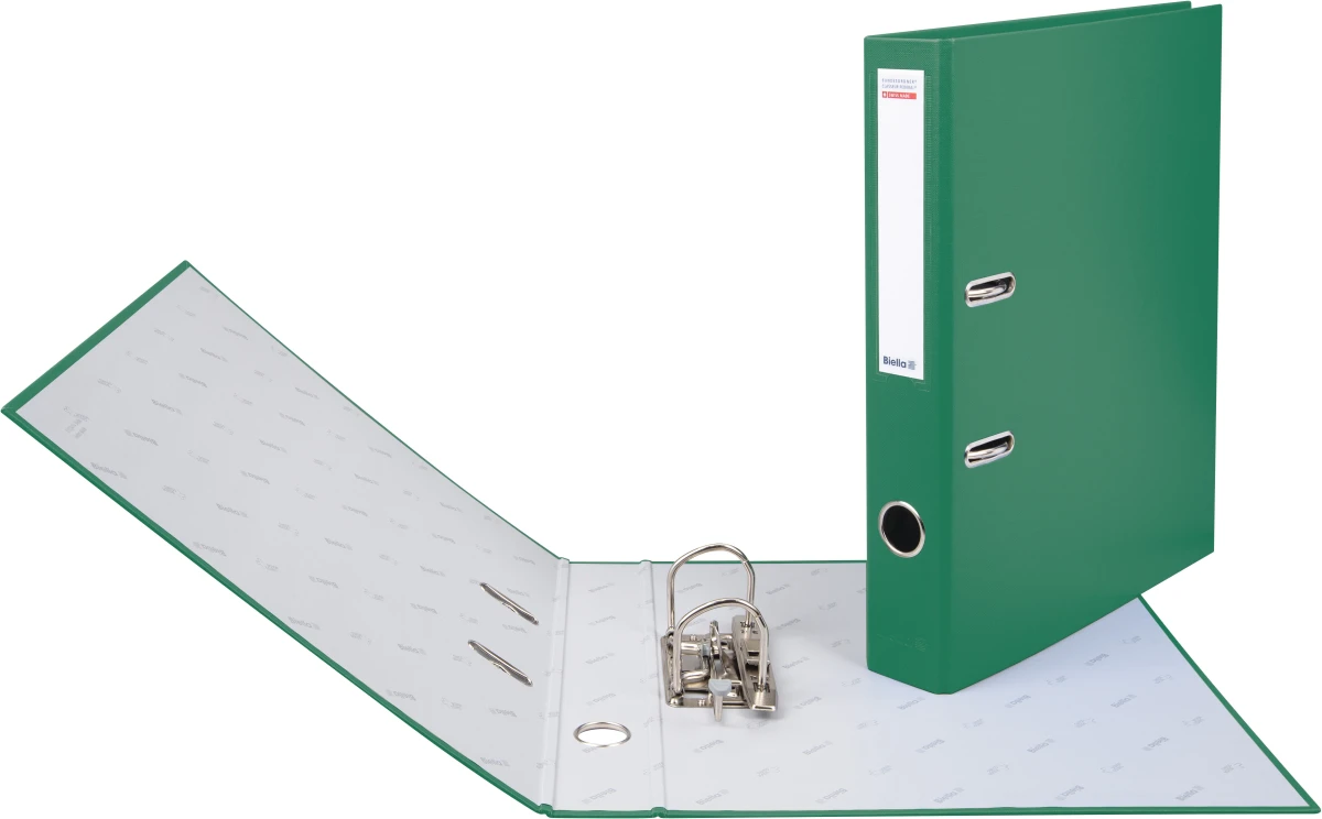 Classeur fédéral Biella, largeur de dos 4 cm, vert