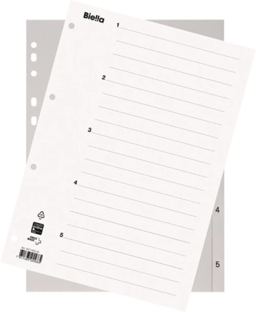 BIELLA Zahlenregister 1 - 5