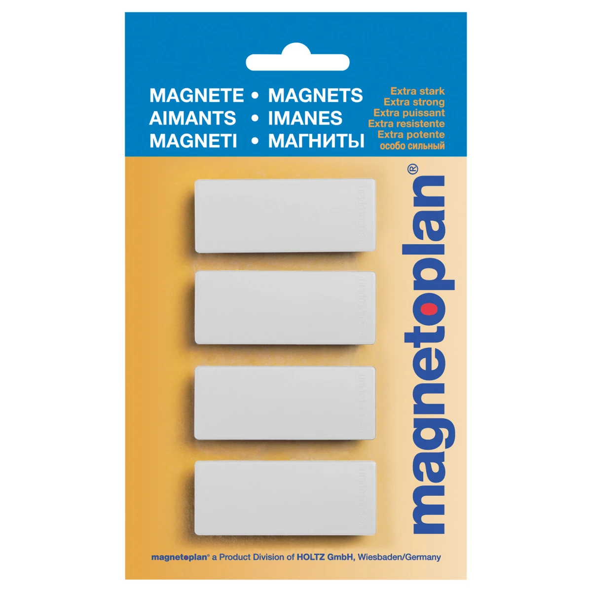 MAGNETOPLAN Aimant réctangle 4 pcs.