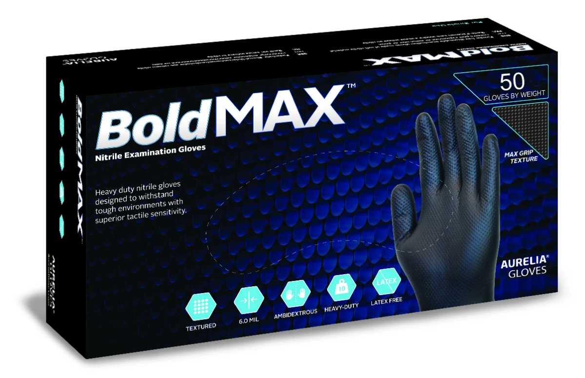 AURELIA GLOVES Gants en nitrile BoldMax taille M, 50 pièces