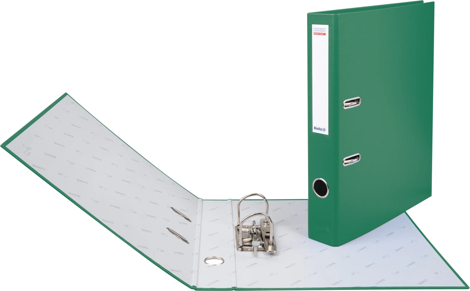 Biella Bundesordner mit 4 cm Rückenbreite, grün