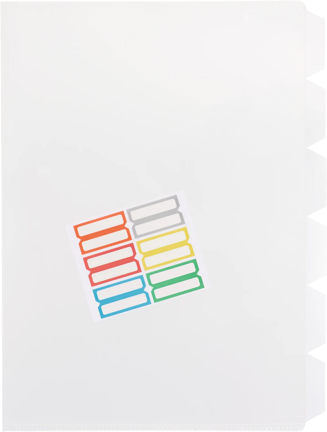 KOLMA Pochettes transparentes A4 avec 6 onglets