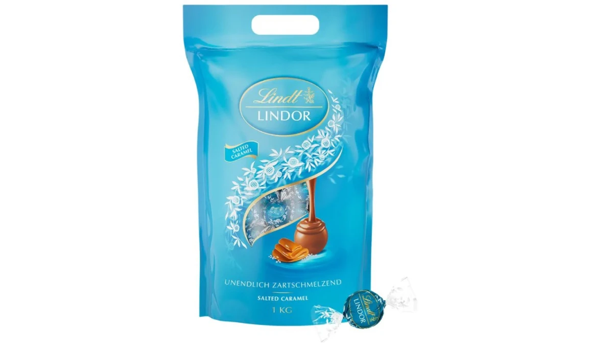 LINDT Lindor Boules Saltet Caramel 1000g