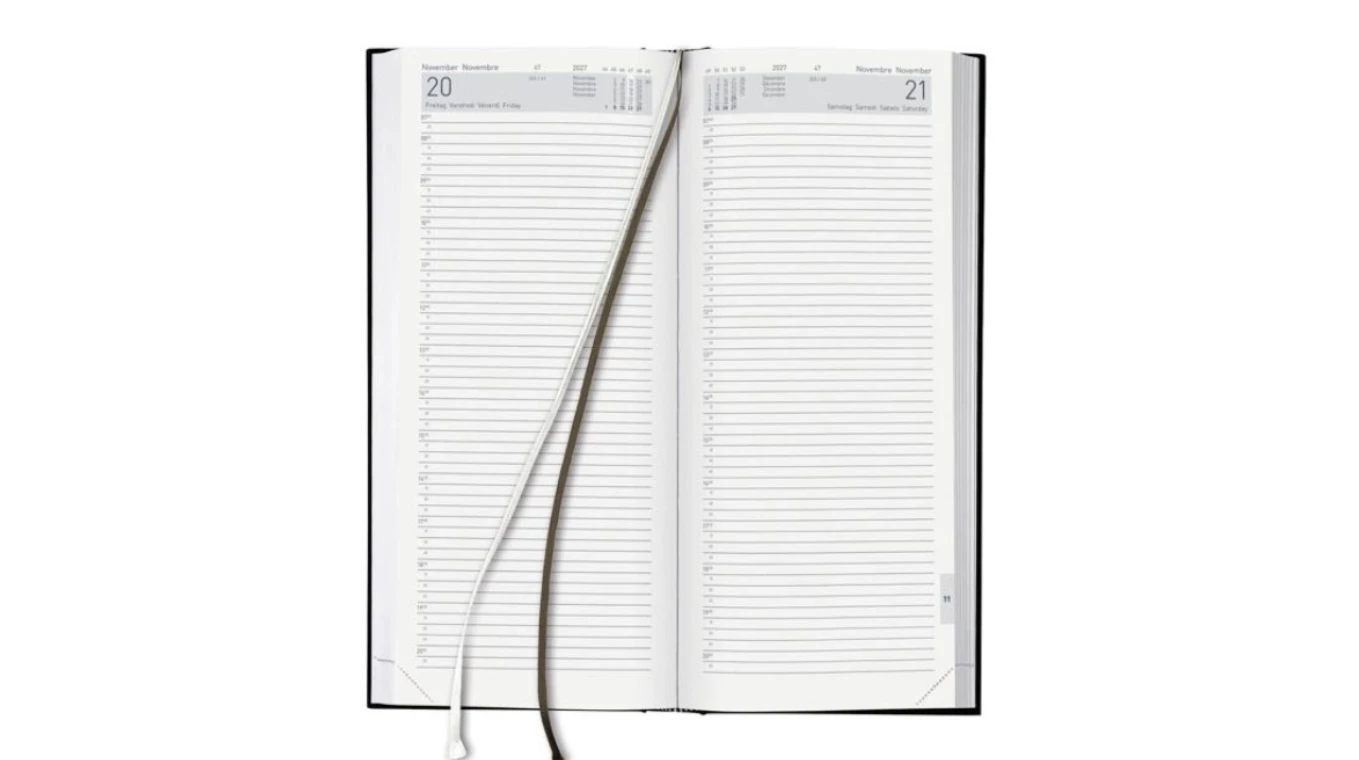 BIELLA  Agenda professionnel « Le Jour » - Format : 13,5 x 31,5 cm