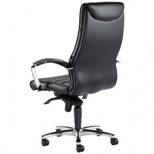 Chaise fauteuil Kosmo en cuir, avec accoudoirs
