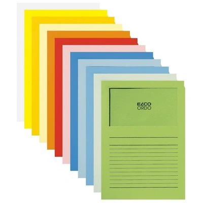 ELCO Ordo Classico avec lignes, rouge intense, paquet de 100 pièces