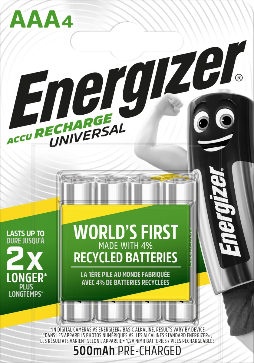 ENERGIZER Piles Accu Recharge Universal AAA/HR03