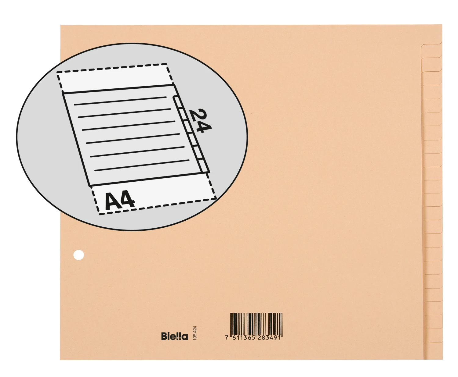 BIELLA Blankoregister 24-teilig
