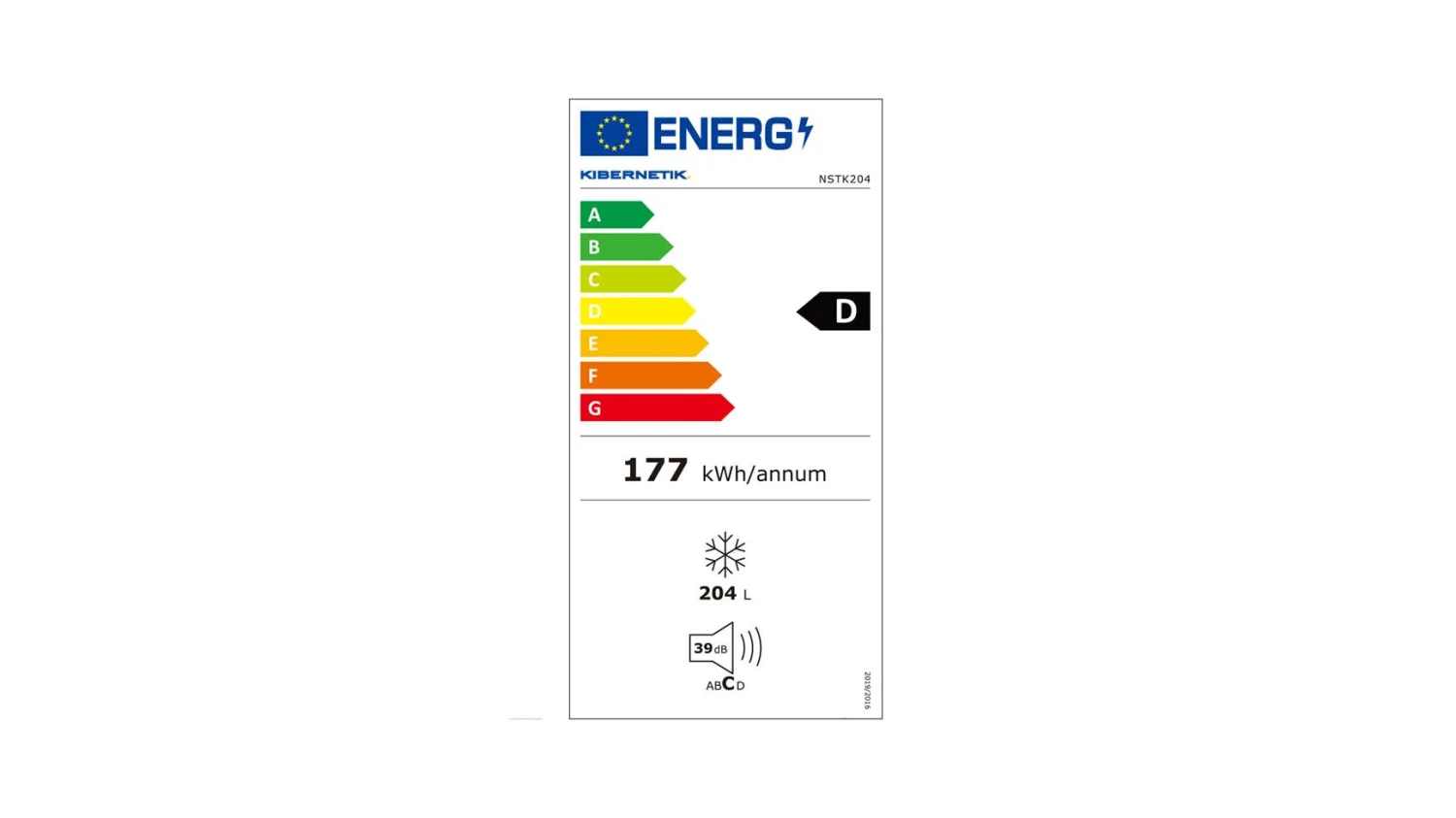 KIBERNETIK Congélateur No Frost ECOTK204