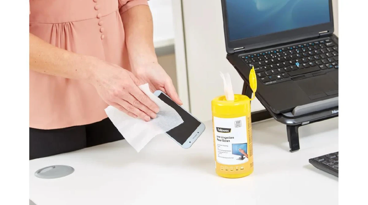 FELLOWES Chiffons de nettoyage pour écran, boîte