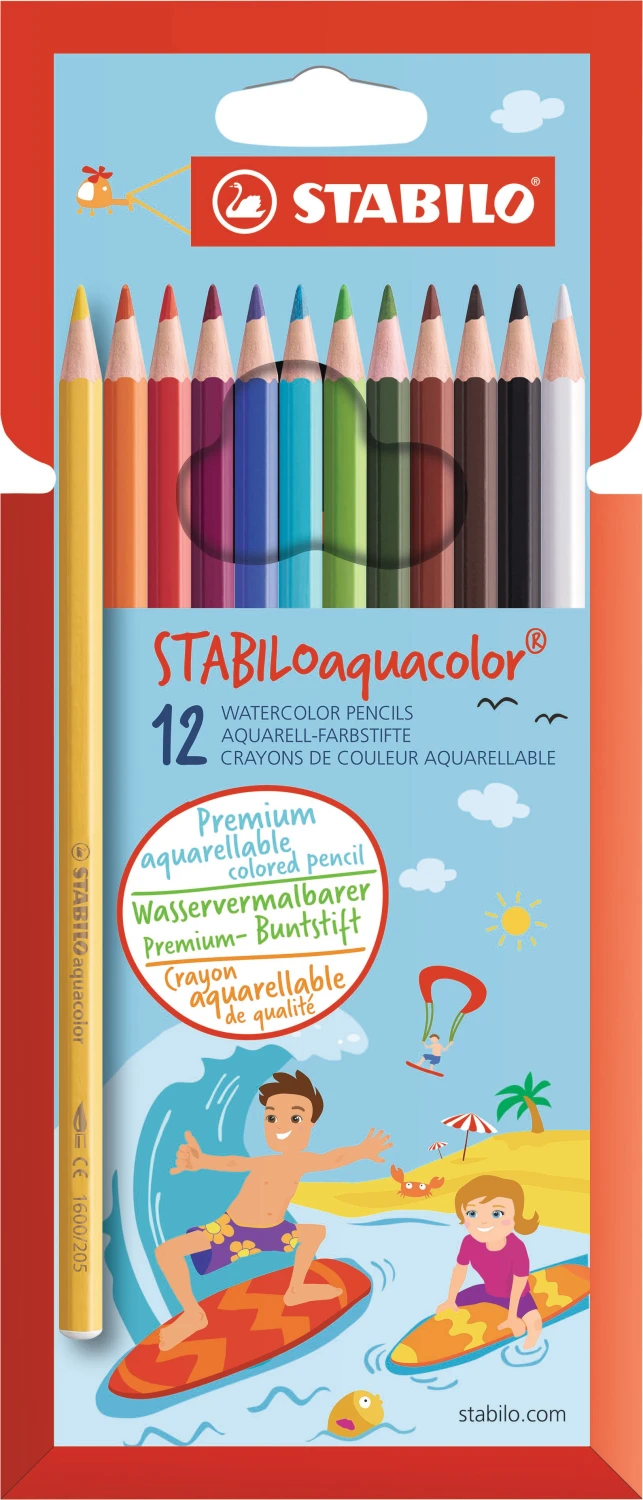 STABILO aquacolor Kids Design - 12 Stk.