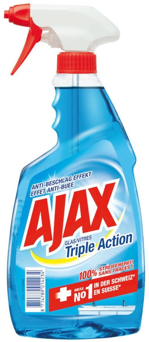 AJAX Nettoyant vitres Triple Action 2 x 500 ml