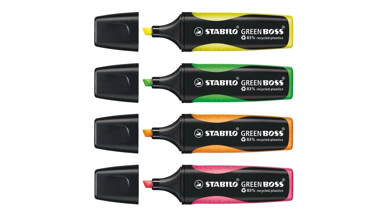 STABILO GREEN BOSS Textmarker 4er Set