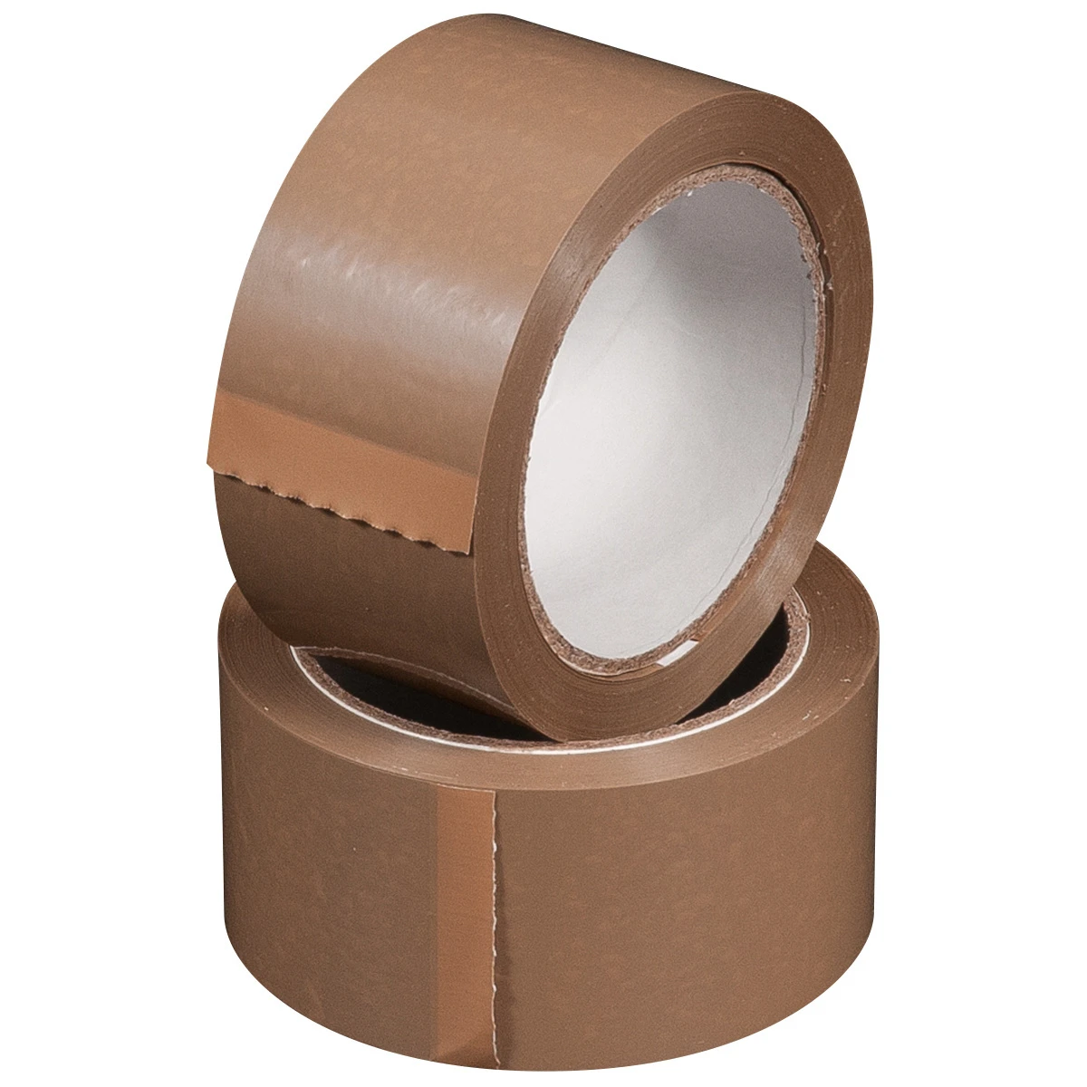 Rubans adhésifs pour l'emballage, PVC, brun