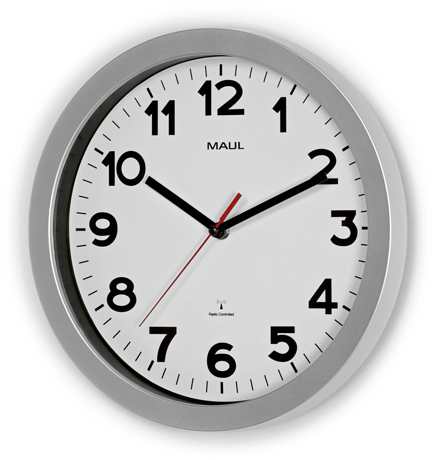 MAUL Wanduhr silber - MAULstep 30RC  - 30 cm