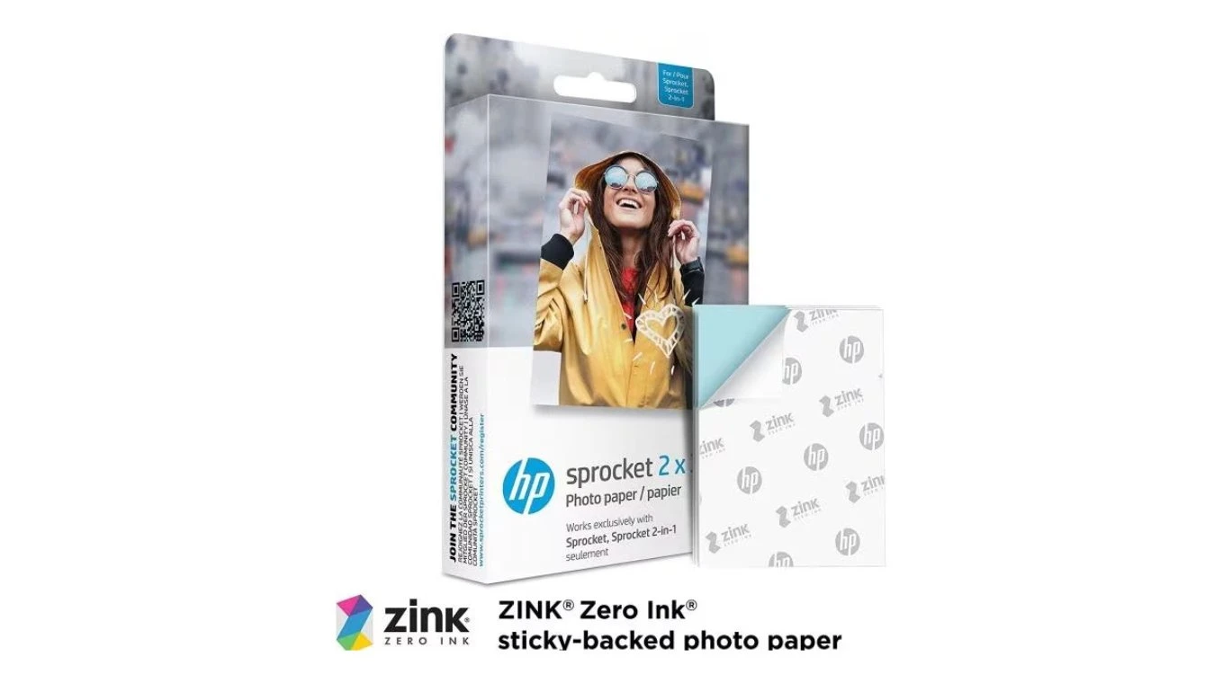HP ZINK Sprocket Fotopapier 5 x 7.6 cm, 290 g/m²