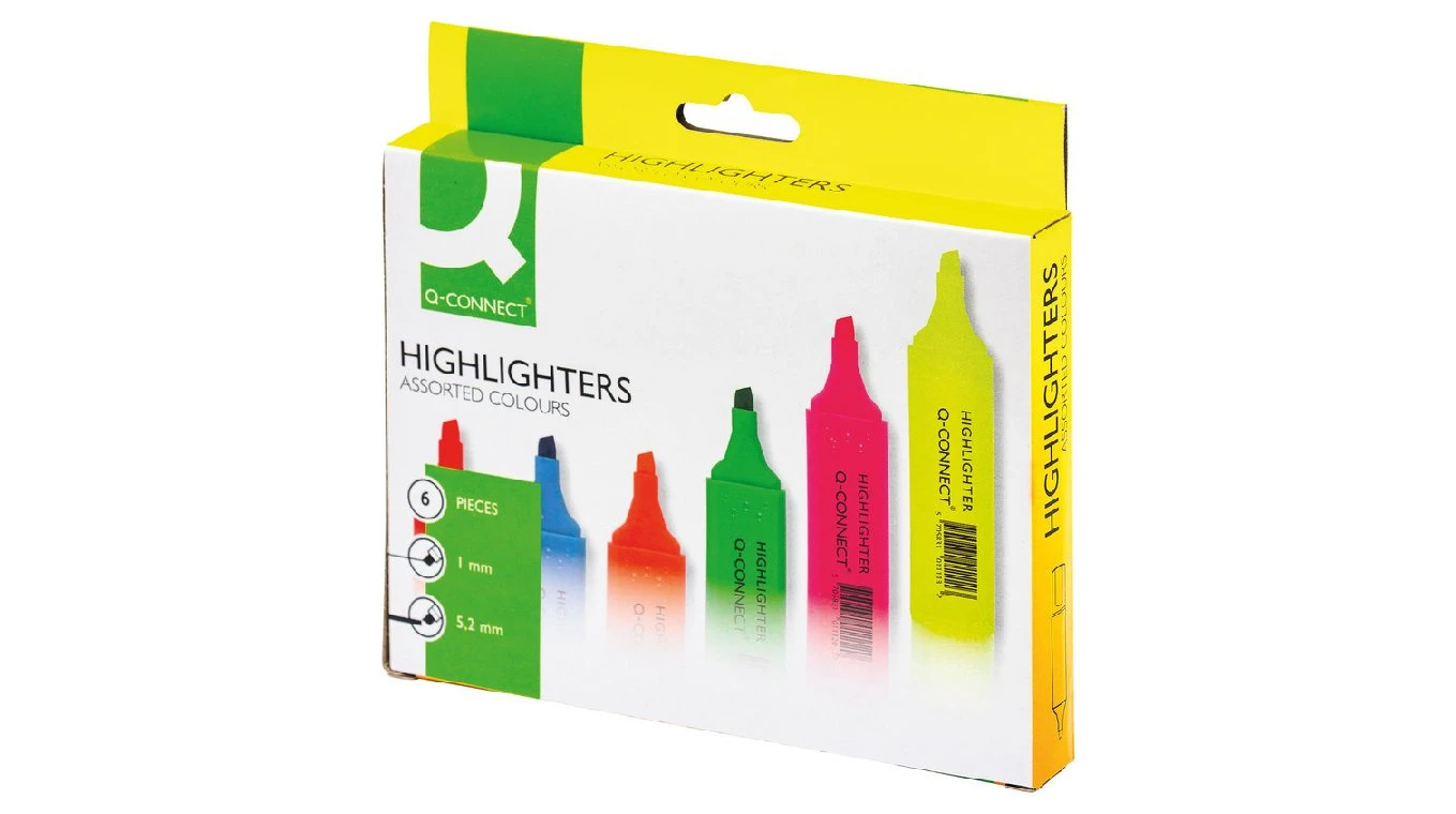 Q-CONNECT® Surligneur Economy Étui de 6 pcs.