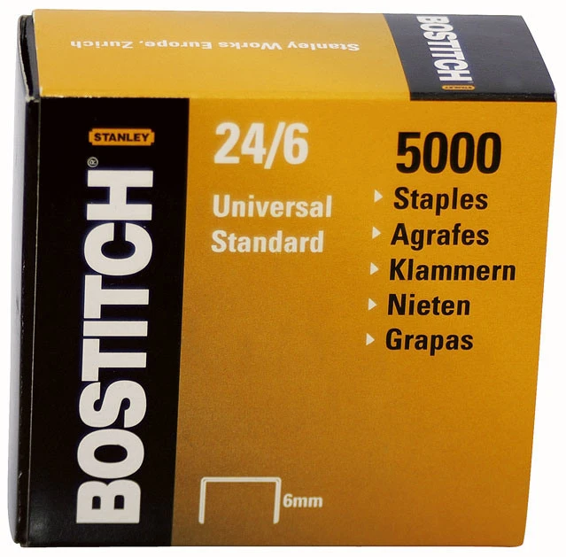BOSTITCH Agrafes 24/6 6mm - 5000 pcs.