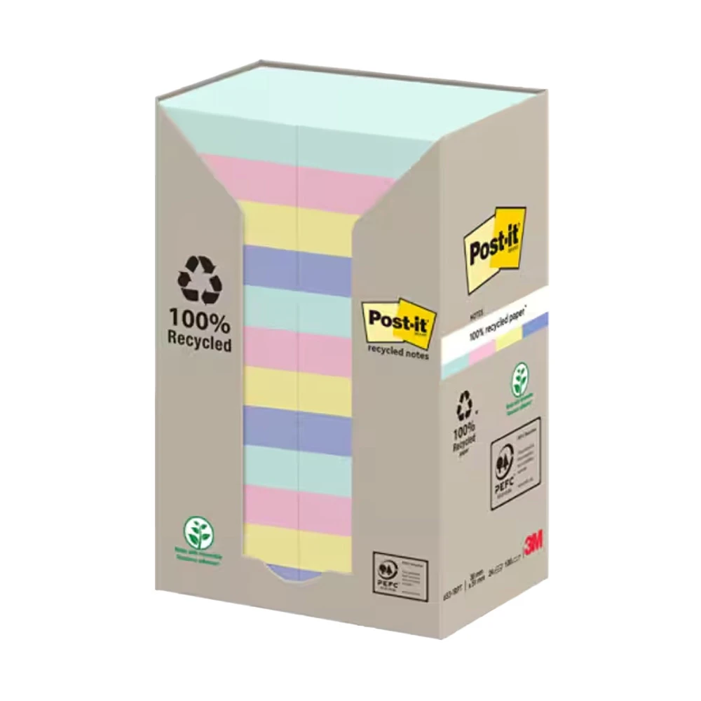POST-IT Notes adhésives Recycling 24 x 100 feuilles