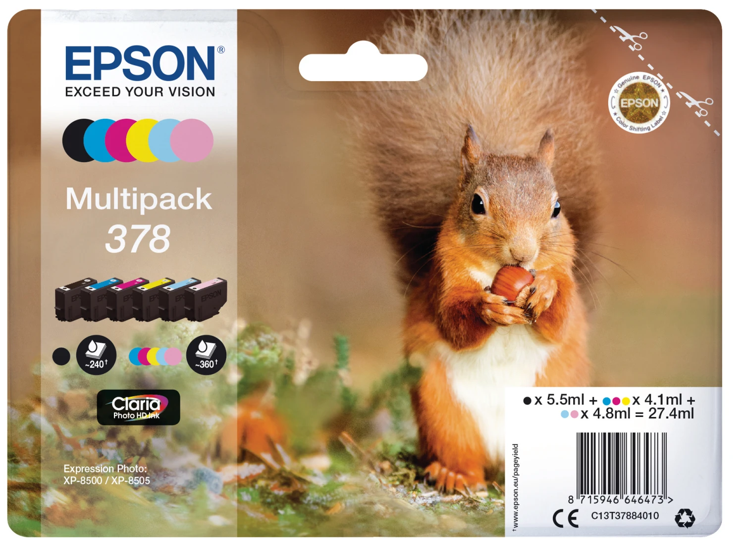 EPSON Multipack Tinte 378 6-color