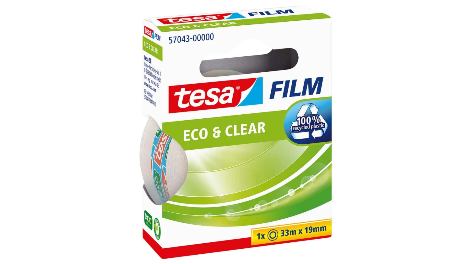 TESA Klebefilm eco&clear 33mx19mm