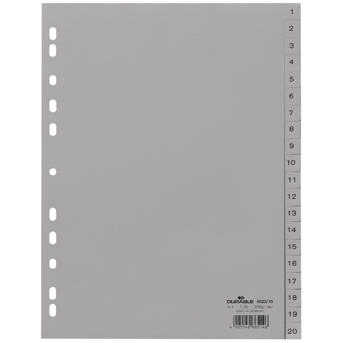 DURABLE Répertoire de chiffres 1 - 20