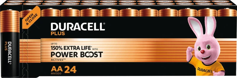 DURACELL Pile Plus AA, pack de 24 pcs
